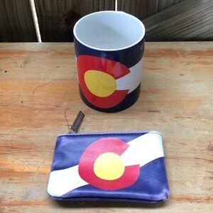 Starbucks Colorado Flag Coin Purse Wallet Card Pouch & CO Mug by Orca Coating